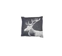 David Fussenegger - Housse de coussin Silvettera - Cerf - Anthracite - 85 % coton, 8 % viscose, 7 % polyacrylique - 50/50
