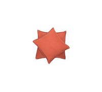 David Fussenegger Sylt Housse de Coussin, Coton, Terracotta, 50 x 50 cm