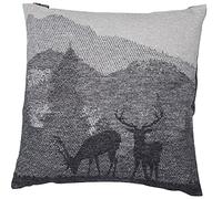 David Fussenegger Silvretta Housse de coussin Motif paysage Anthracite 50 x 50 cm
