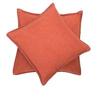 David Fussenegger Sylt Housse de Coussin, Coton, Terracotta, 50 x 50 cm