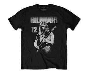 David Gilmour T Shirt 72 Distressed Logo Nouveau Officiel Homme Noir