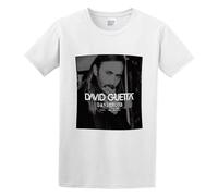 David Guetta Dangerous Casual Unisex Crew Neck Cotton Tee Men's Short-Sleeve T-Shirts White XL