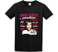 David Guetta One More Love T-T-Shirts à Manches Courtes Print Tees Short Sleeve O Neck for Men(X-Large)