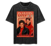 David Hasselhoff 90S Homage Mich Vintage Mens T-Shirt Black Unisex Top Tee L