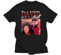 David Hasselhoff T-Shirt 90S Homage Mich Vintage Knight Rider Baywatch Night Cotton Men Top Tee Black XL
