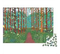 David Hockney Puzzle Art 1000 Pcs, Tableaux célèbres du Monde Puzzle Impossible, Puzzles en Bois Museums Kit Bricolage Relax Casse-tête Jeux, pour Adolescents Et Adultes Cadeaux