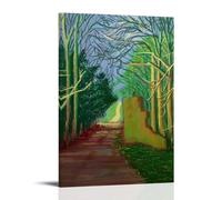 David Hockney - The Arrival of Spring in Woldgate Poster décoratif sur toile - Art mural pour salon, chambre à coucher, art mural, impression d'image moderne, décoration de salle familiale, 60 x 90 cm