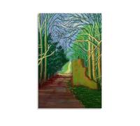 David Hockney - The Arrival of Spring in Woldgate Poster décoratif sur toile - Art mural pour salon, chambre à coucher, art mural, impression d'image moderne, décoration de chambre familiale, 30 x 45