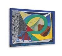 David-Hockneys Poster - Almost Like Skiing - Poster sur toile - Décoration murale pour salon, chambre à coucher, style cadre, 30 x 45 cm