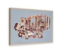 David-Hockneys Poster - Christopher Isherwood Talking to Bob Holman - Impression sur toile pour salon, chambre à coucher, style cadre, 40 x 60 cm