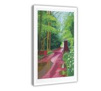 David-Hockneys Poster - L'arrivée du printemps à Woldgate, Yorkshire de l'Est en 2011 - Impression sur toile - Décoration murale pour salon, chambre à coucher, style cadre 30 x 45 cm