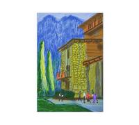 David-Hockneys Poster sans titre n° 1, de la suite Yosemite sur toile, décoration murale pour salon, chambre à coucher, style sans cadre, 50 x 75 cm