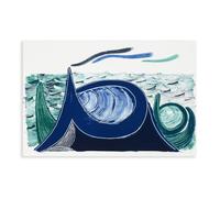 David-Hockneys Poster sur toile - Poster The Wave - Décoration pour chambre à coucher, bureau, chambre, cadeau - Style sans cadre 60 x 90 cm