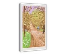 David-Hockneys Poster - The Arrival of Spring in Woldgate, East Yorkshire in 2011 - Poster sur toile pour décoration de chambre à coucher, bureau, chambre, cadeau, style cadeau, 60 x 90 cm