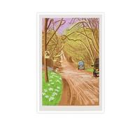 David-Hockneys Poster - The Arrival of Spring in Woldgate, East Yorkshire in 2011 - Poster sur toile pour décoration de chambre à coucher, bureau, chambre, cadeau sans cadre, 40 x 60 cm