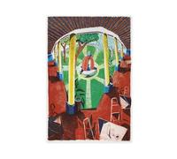 David-Hockneys Poster - Vue de l'hôtel Well III, from Moving Focus Poster sur toile - Décoration murale pour salon, chambre à coucher, style sans cadre 60 x 90 cm