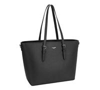 David Jones - Fourre-Tout Femme Fille - Sac Porté Epaule Cuir PU Anse Longue Grande Capacité A4 Pour Cours Lycée Etudiante, Shopping et Travail - Noir