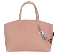 David Jones - Grand à Main Cabas Femme - Fourre-Tout Cuir PU Porté Epaule Bandoulière - Tote Shopper Bag Elégant Grande Capacité Plusieurs Poches - Cours Lycée Travail Bureau Fille Mode Elégant - Rose
