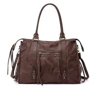 David Jones - Grand Sac à Main Femme Cabas Fourre-Tout Daim Suède, Marron
