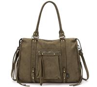 David Jones - Grand Sac à Main Femme Cabas Fourre-Tout Daim Suède | Sac Cours Lycée Travail, Grande Capacité XL Format A4, Simili Cuir Nubuck Suédine Irisé Style Bowling, Ville Vintage Tendance