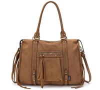 David Jones - Grand Sac à Main Femme Cabas Fourre-Tout Daim Suède Cognac