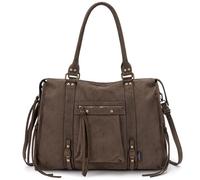 David Jones - Grand Sac à Main Femme Cabas Fourre-Tout Daim Suède Marron