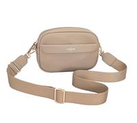 David Jones Paris - Pochette Bandoulière - Sac porté travers - Porté épaule - Taille Mini - Matière Synthétique - Pratique Ville Chic Voyage Classique (Warm Taupe)