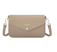 David Jones Paris - Pochette Femme - Sac porté travers - Similicuir - Taille Petite - Accesoire Pratique - Evenement Soirée Sortir Ville Mode Tendance Légère Bandoulière (WARM TAUPE)