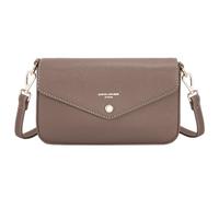 David Jones Paris - Pochette Femme - Sac porté travers - Similicuir - Taille Petite - Accesoire Pratique - Evenement Soirée Sortir Ville Mode Tendance Légère Bandoulière (BITTER CHOCOLATE)