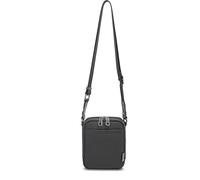 David Jones Paris - Pochette Téléphone Homme - Mini sacoche Sac bandoulière Textile Porté travers - Taille Mini - Couleur Noir - Ville Travail Portable Pratique
