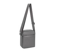 David Jones Paris - Pochette Téléphone Petit Sacoche Homme - Matière Textile - Taille Petite - Ville Travail Deplacement Classique Pratique Sac porté travers (Grey)