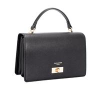 David Jones Paris - Sac à main Femme Similicuir Ville - Sac porté main 3 compartiments - Taille Moyenne - Pratique Chic Classique (Black)
