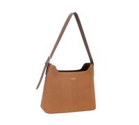 David Jones Paris - Sac à main Femme Ville - Porté main Similicuir bi-matière - Taille Moyenne - Anse Ajustable - Couleur Marron