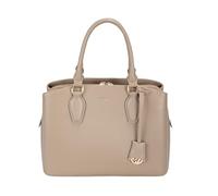 David Jones Paris - Sac à main Femme Ville - Sac porté main Similicuir - 3 Compartiments - Taille Moyenne - Pratique Elégant Chic Grande Capacité Classique (Warm taupe)