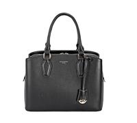 David Jones Paris - Sac à main Femme Ville - Sac porté main Similicuir - 3 Compartiments - Taille Moyenne - Pratique Elégant Chic Grande Capacité Classique (Black)