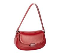 David Jones Paris - Sac à main Femme Ville - Sac porté travers Similicuir lisse - Taille Petite - Chic Elégant Soirée (Lipstick Red)