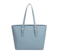 David Jones Paris - Sac à Main Shopping Femme Grand Format - Grand Cabas - Idéal sac cours - Cabas Fourre-Tout Cuir PU Anse Longue - Shopper Grande Capacité A4 - Sac Etudiante Travail (FLINSTONE BLUE)