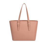 David Jones Paris - Sac à Main Shopping Femme Grand Format - Grand Cabas - Idéal sac cours - Cabas Fourre-Tout Cuir PU Anse Longue - Shopper Grande Capacité A4 - Sac Etudiante Travail (DARK PINK)