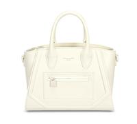 David Jones Paris - Sac à main Ville Femme Pastel - Élégant et structuré en similicuir - Taille Moyenne - Porté main ou épaule avec bandoulière amovible (Ivory)