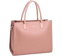 David Jones Paris - Sac Cabas Porté main Femme Ville - Sac à main Similicuir Taille Grande - 3 Compartiments - Chic Elégant Pratique (Pink)