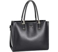 David Jones Paris - Sac Cabas Porté main Femme Ville - Sac à main Similicuir Taille Grande - 3 Compartiments - Chic Elégant Pratique (Black)
