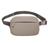 David Jones Paris - Sac Ceinture Unisexe - Sac porté Travers Matière Synthétique - Taille Petite - Multi Poches - Ville Voyage Travail Pratique Classique (Taupe)