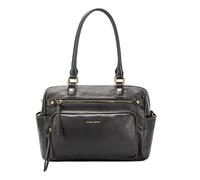 David Jones Paris - Sac porté épaule Femme - Tout Cuir PU - Taille Moyenne - Mode Classique Travail Bureau Ville Elégant Tendance Sortie Soirée Chic (BLACK)