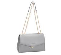 David Jones Paris - Sac porté épaule Ville - porté travers - Similicuir PU - Chaîne Dorée - Double Compartiment - Taille Moyenne - Pratique Chic Elégant Classique Urbain (Steel Grey)