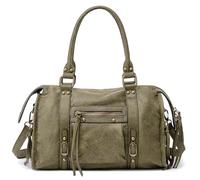 David Jones - Petit Sac à Main Cabas Porté Bandoulière Daim Suède | Fourre-Tout Epaule Cuir Nubuck Suédine Style Bowling, Sac Clouté Suede Crossbody Bag, Clou Vintage, Tendance Mode Elégant