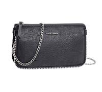 David Jones - Petit Sac Bandoulière Femme Perle Bille - Sac Soirée Chaînes Simili Cuir PU - Pochette Téléphone Sacoche Plate Portefeuille - Ville Voyage Mode Tendance Elegant Chic - Noir