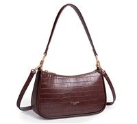 David Jones - Petit Sac Bandoulière Crocodile Cuir PU Femme - Marron Camel