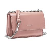 David Jones - Petit Sac Bandoulière Femme - Mini Pochette Téléphone Portable Cuir PU Rigide - Sac à Main Chaînes Porté Epaule - Besace Rectangle Sacoche Soirée Shopping Ville Tendance - Rose