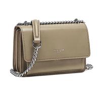 David Jones - Petit Sac Bandoulière Femme - Mini Pochette Téléphone Portable Cuir PU Rigide - Sac à Main Chaînes Porté Epaule - Besace Rectangle Sacoche Soirée Shopping Ville Tendance - Beige