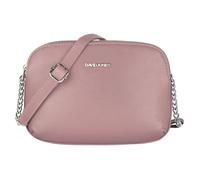 David Jones - Petit Sac Bandoulière Femme Multipoche Zip Simili Cuir Porté Epaule - Besace 3 Compartiments - Rose